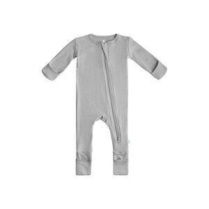 Baby Bamboo Pajamas w/ DreamCuffs Print - gray 9/12m